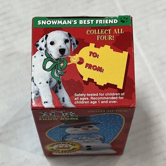 McDonalds Disney 101 Dalmations Snow Dome Globe Snowman's‎ Best Friend 1996 NOS - Picture 7 of 7